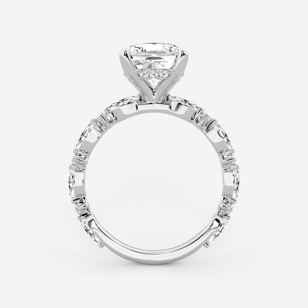 Emilia - Cushion Bridal Set Engagement Ring