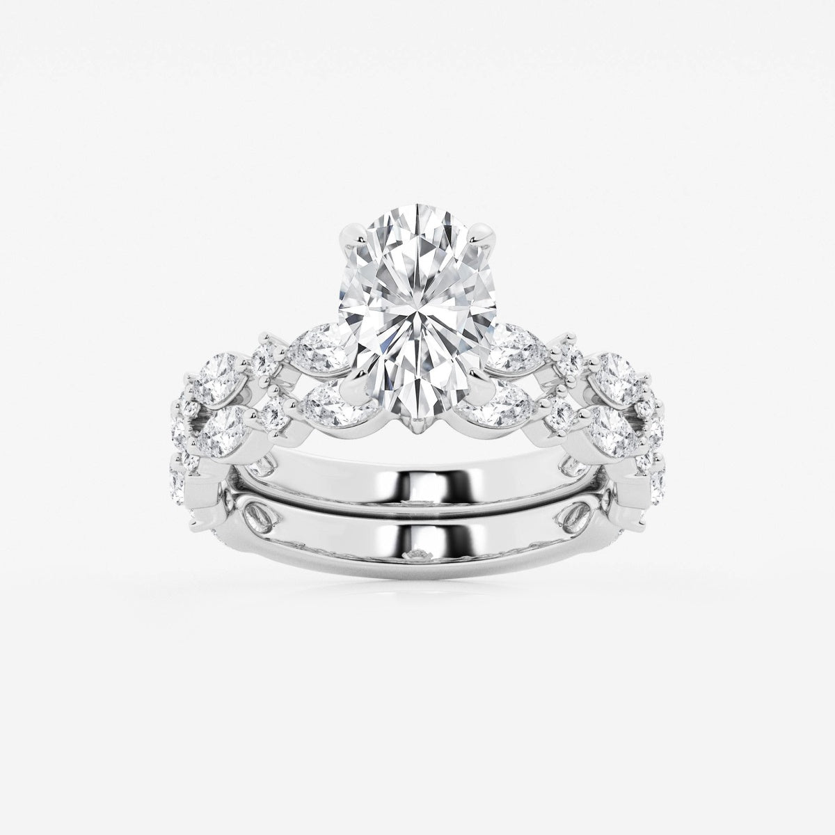 Emilia - Cushion Bridal Set Engagement Ring