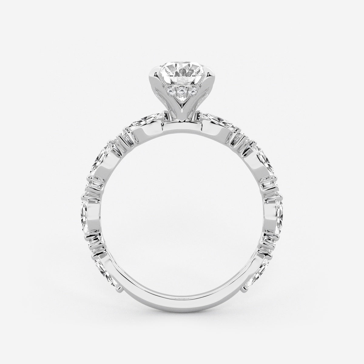 Emilia - Cushion Bridal Set Engagement Ring