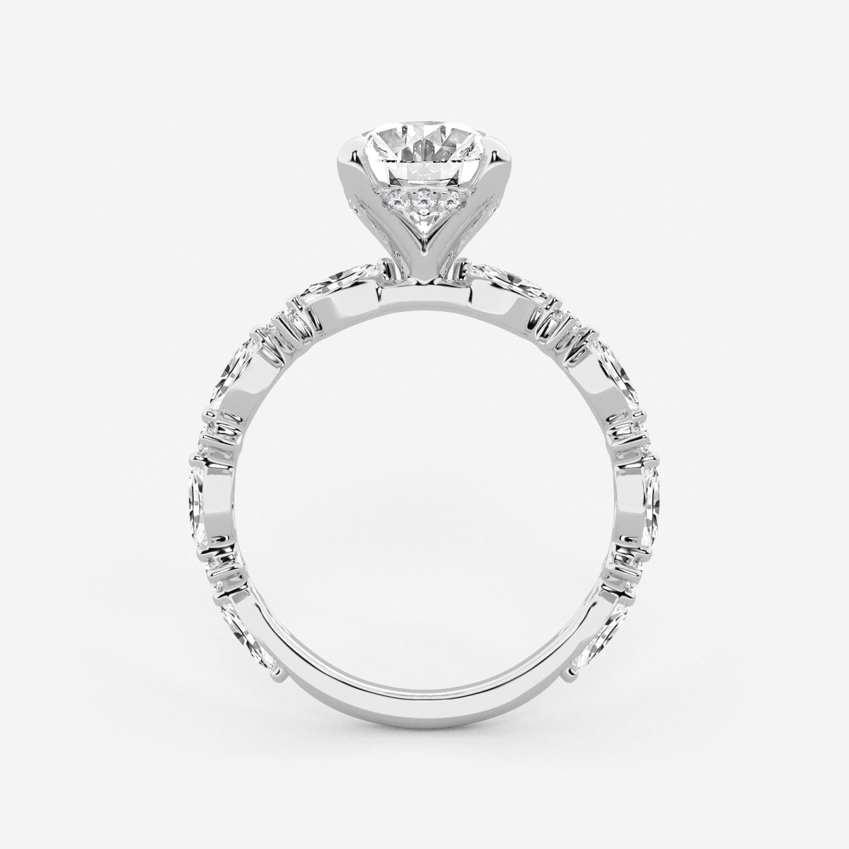 Emilia - Cushion Bridal Set Engagement Ring