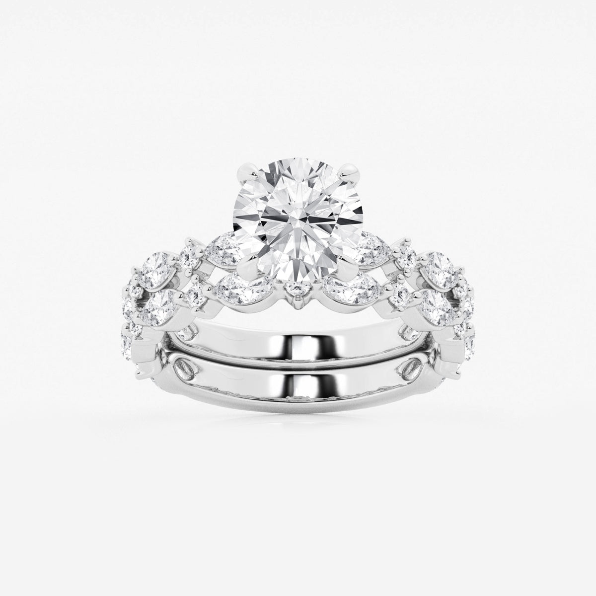 Emilia - Cushion Bridal Set Engagement Ring