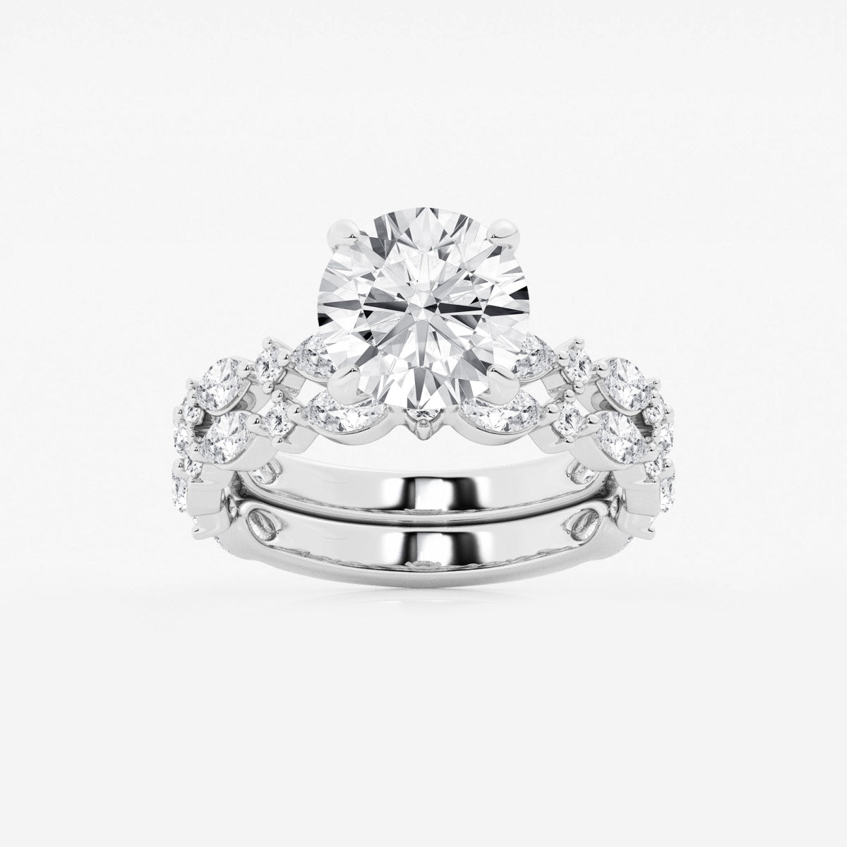 Emilia - Cushion Bridal Set Engagement Ring