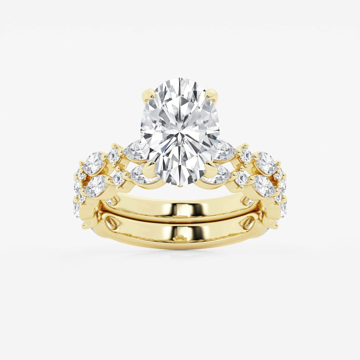 Emilia - Cushion Bridal Set Engagement Ring