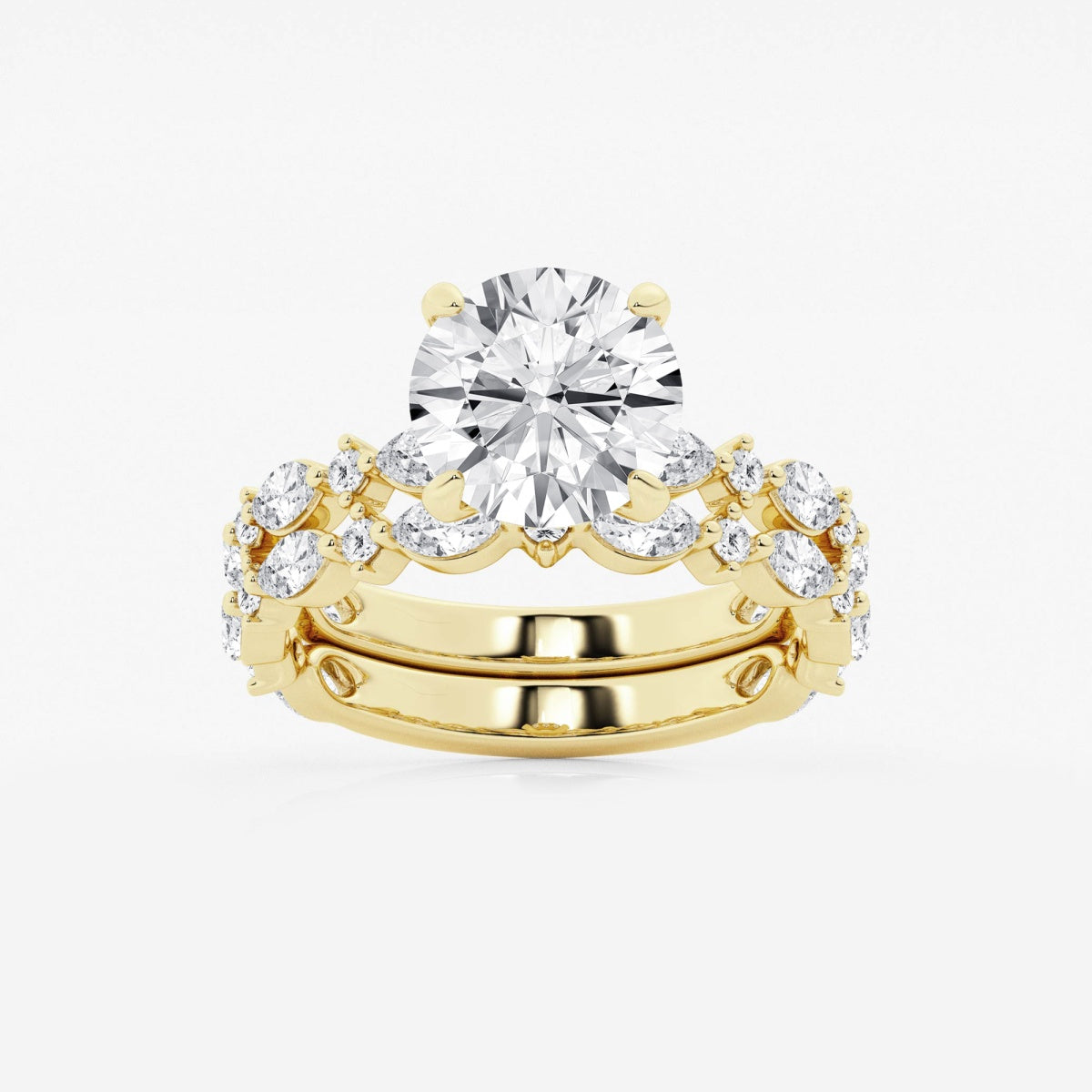 Emilia - Cushion Bridal Set Engagement Ring