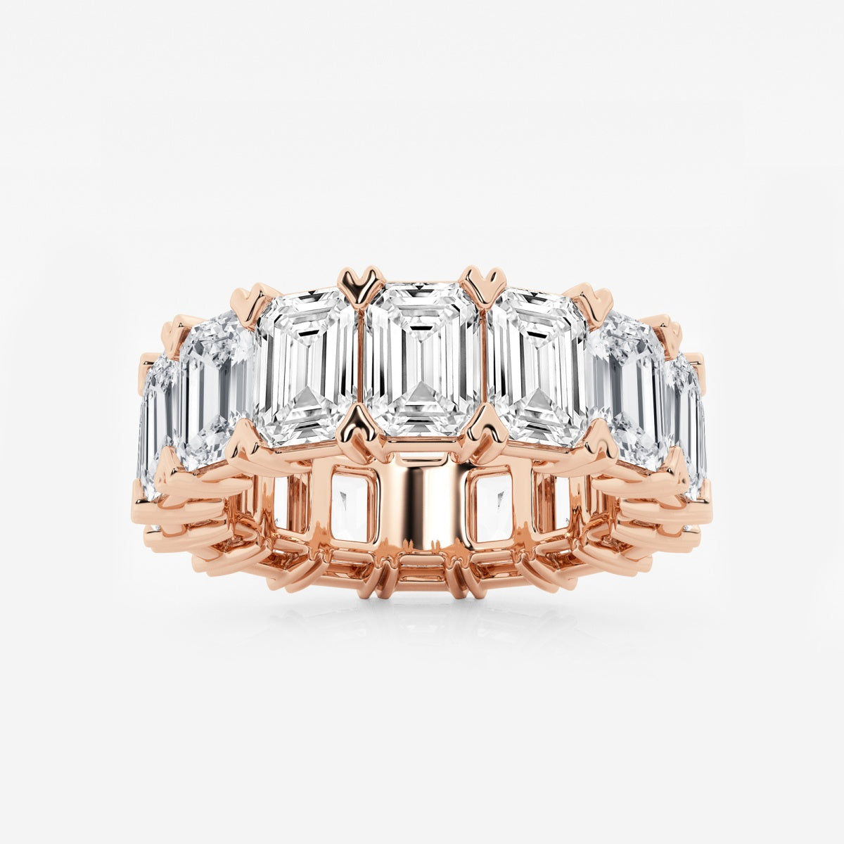 Evangeline - Bold V-Prong Design Wedding Ring