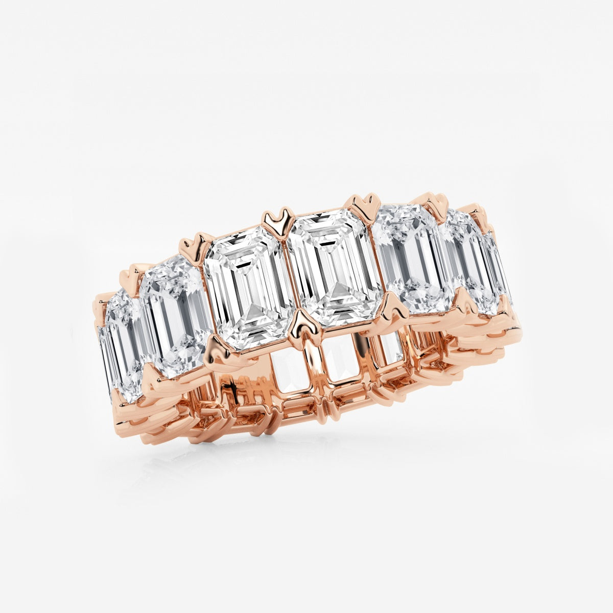 Evangeline - Bold V-Prong Design Wedding Ring