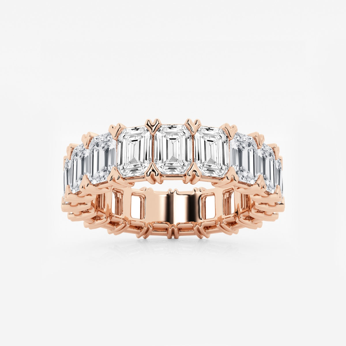 Evangeline - Bold V-Prong Design Wedding Ring