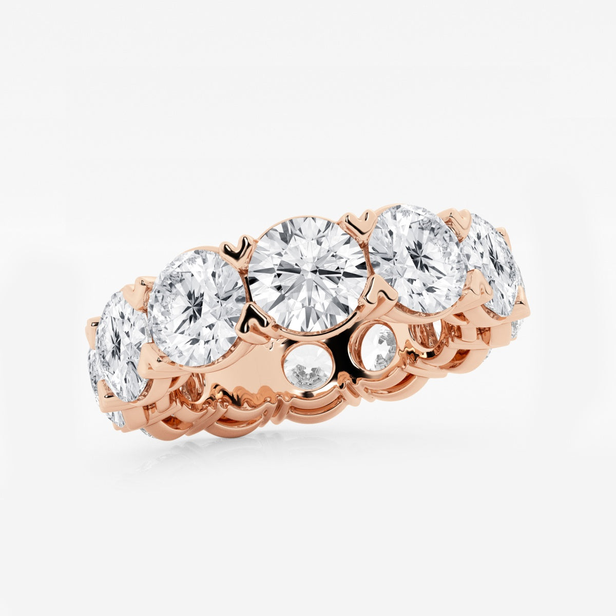 Evangeline - Bold V-Prong Design Wedding Ring