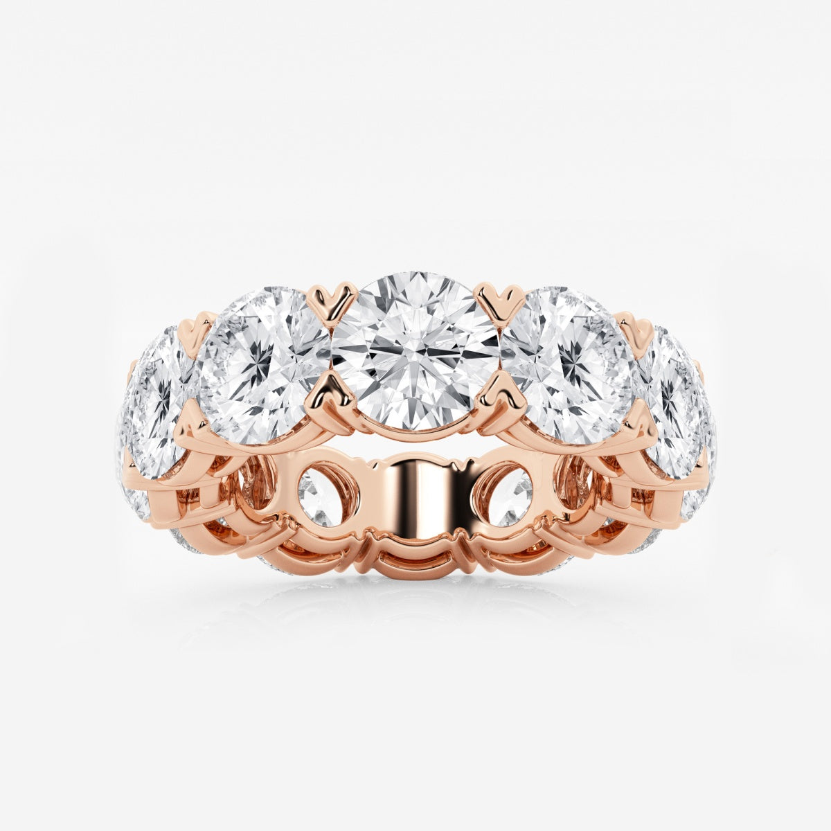 Evangeline - Bold V-Prong Design Wedding Ring