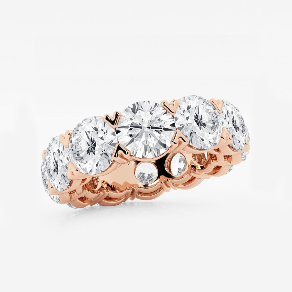 Evangeline - Bold V-Prong Design Wedding Ring