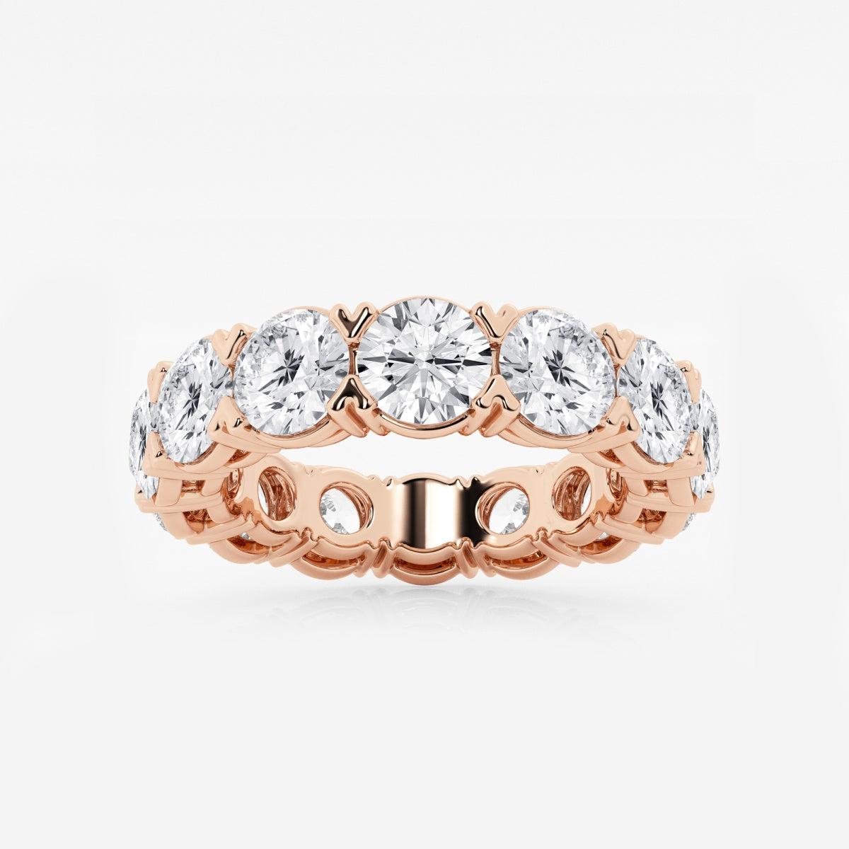 Evangeline - Bold V-Prong Design Wedding Ring