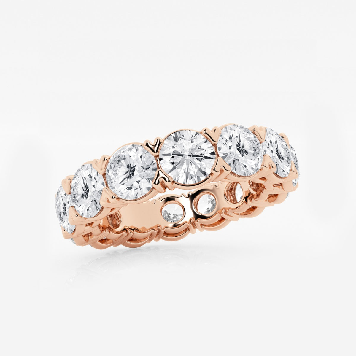 Evangeline - Bold V-Prong Design Wedding Ring