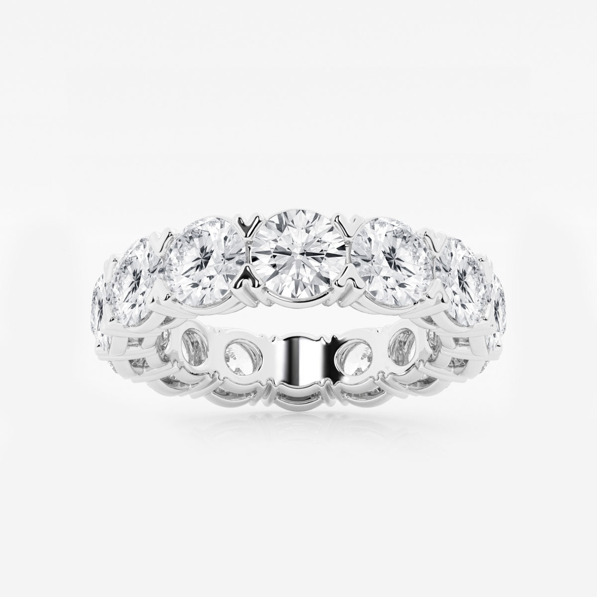 Evangeline - Bold V-Prong Design Wedding Ring