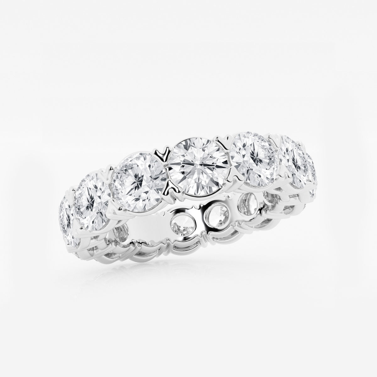 Evangeline - Bold V-Prong Design Wedding Ring