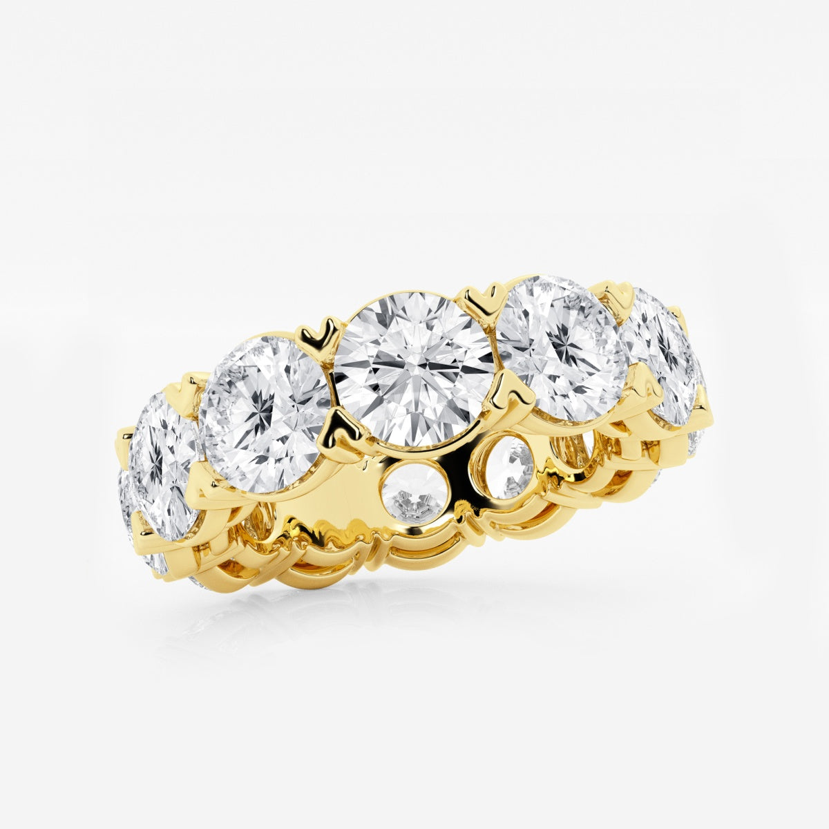 Evangeline - Bold V-Prong Design Wedding Ring