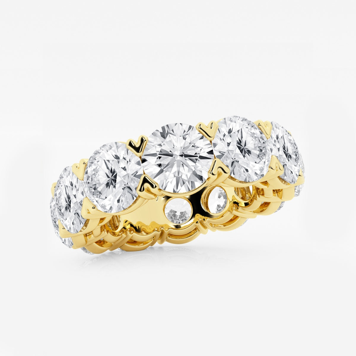 Evangeline - Bold V-Prong Design Wedding Ring