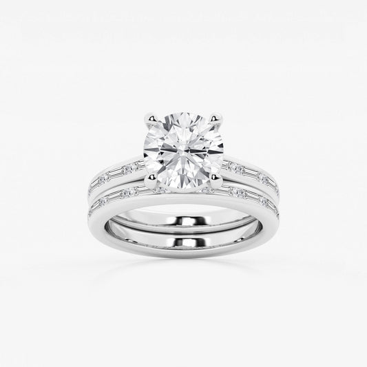 Evangeline - Intricate Side Accents Engagement Ring