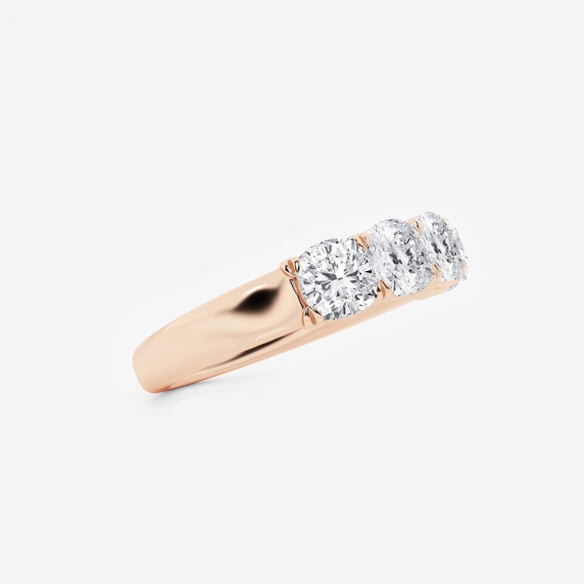 Evelyn - Elegant Five Stone Band Wedding Ring