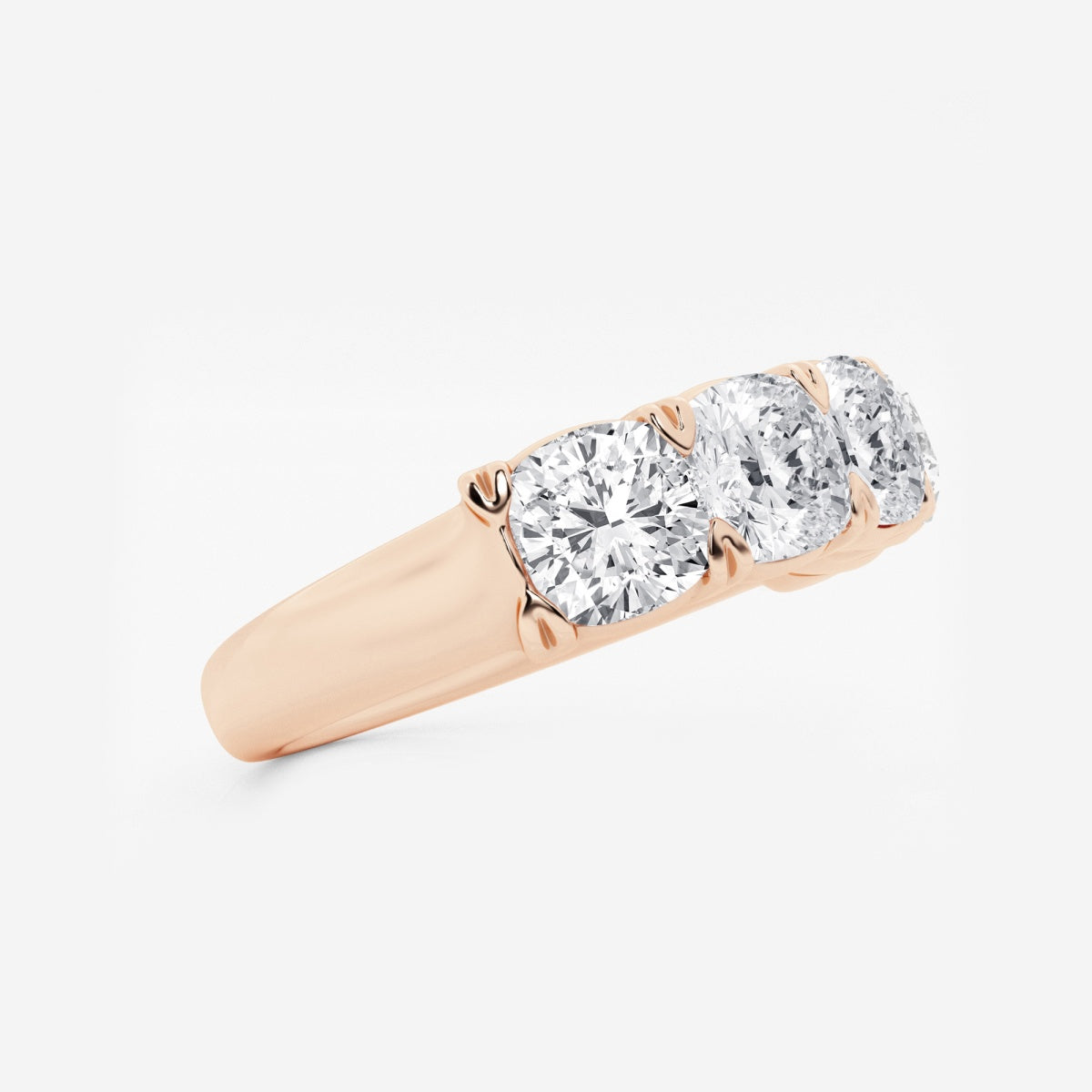 Evelyn - Elegant Five Stone Band Wedding Ring