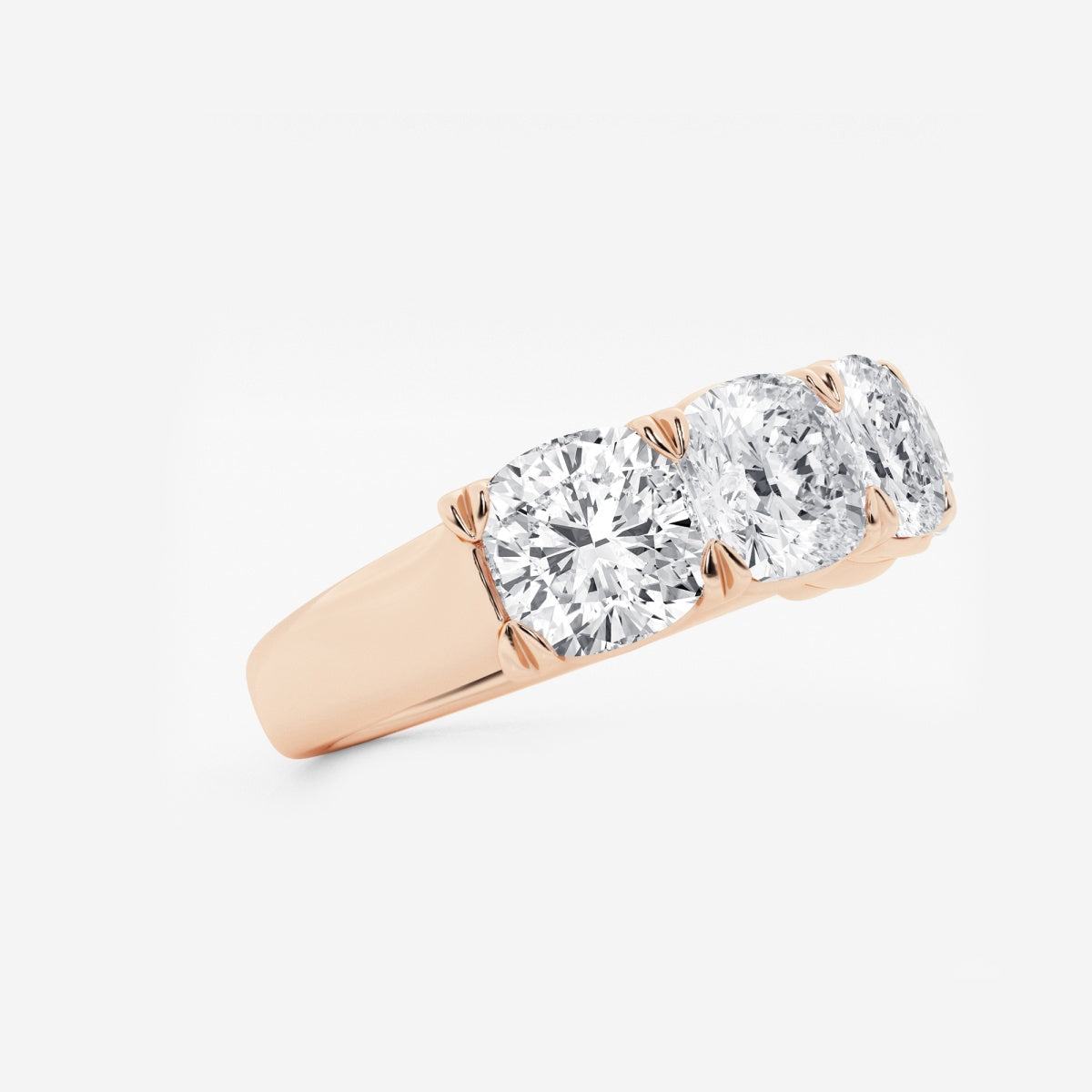 Evelyn - Elegant Five Stone Band Wedding Ring