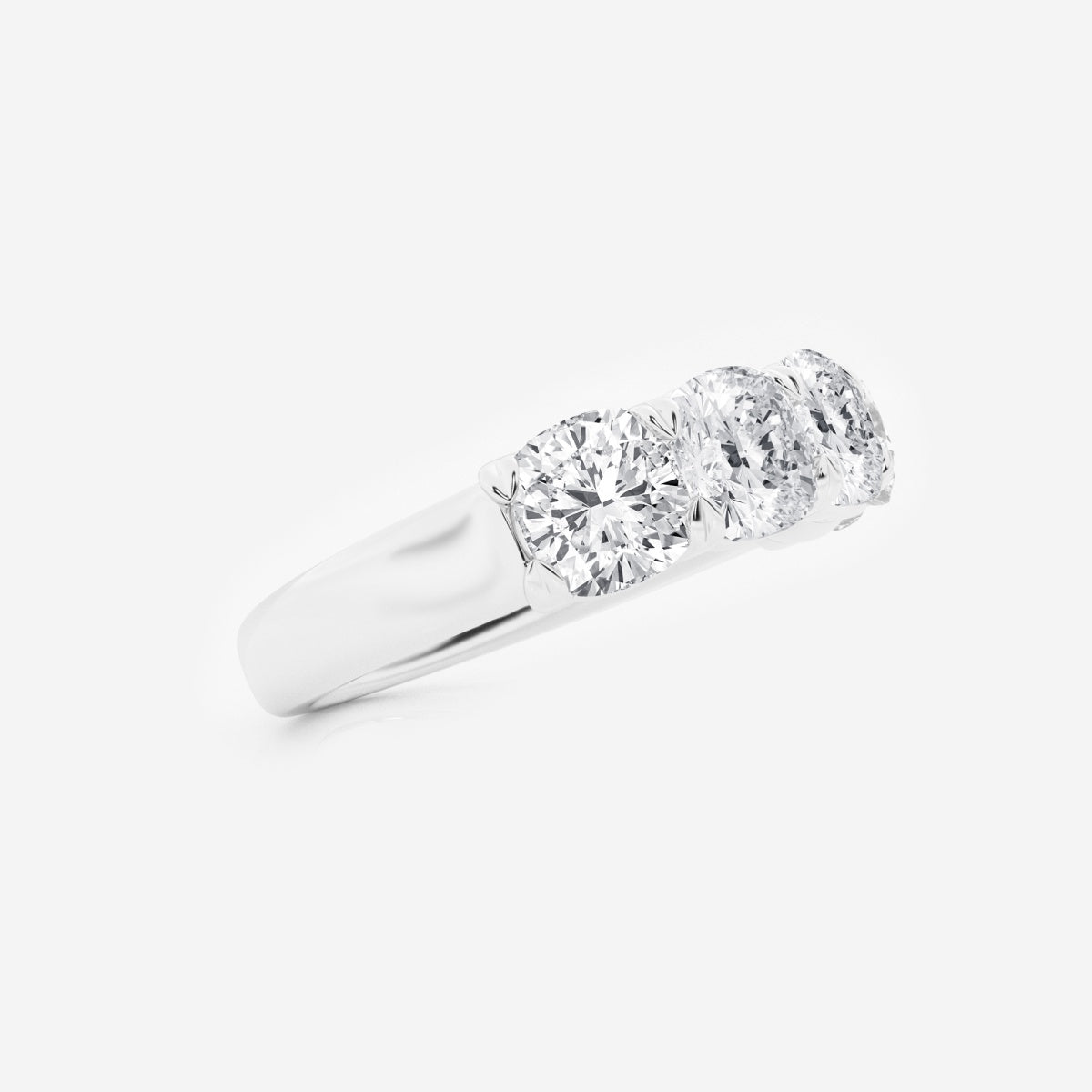 Evelyn - Elegant Five Stone Band Wedding Ring