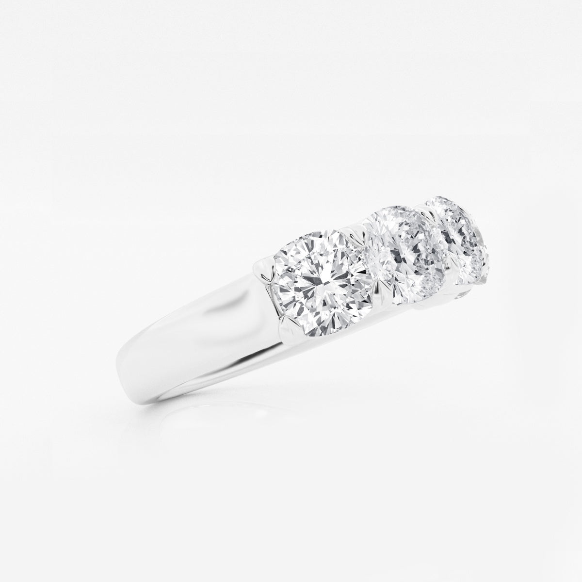 Evelyn - Elegant Five Stone Band Wedding Ring