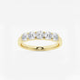 Evelyn - Elegant Five Stone Band Wedding Ring