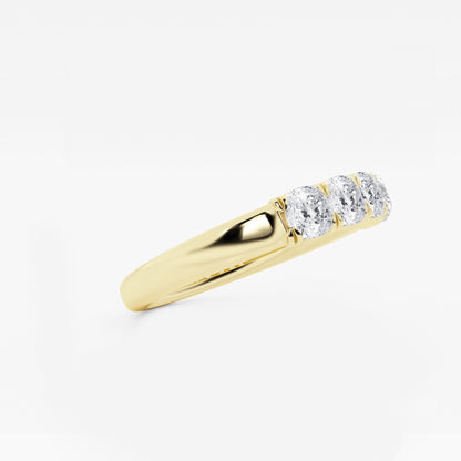 Evelyn - Elegant Five Stone Band Wedding Ring