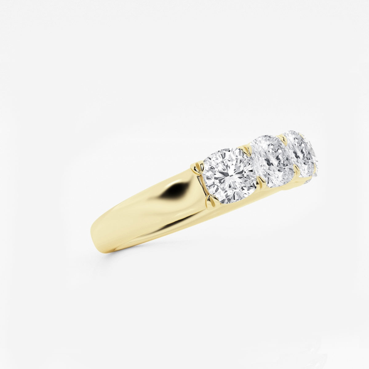 Evelyn - Elegant Five Stone Band Wedding Ring