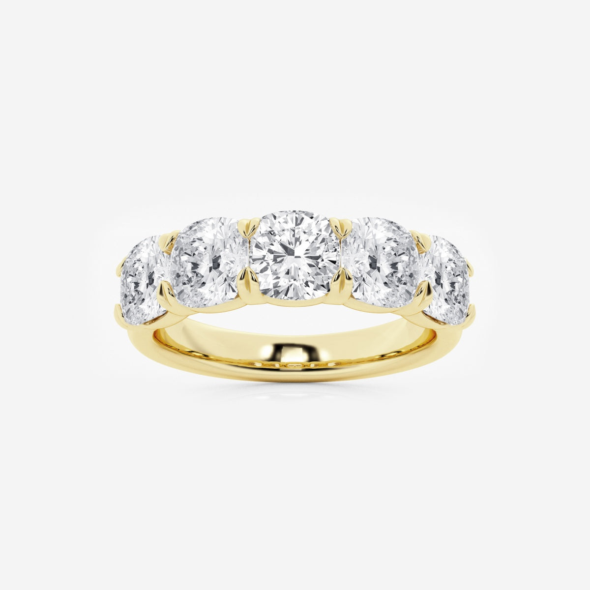 Evelyn - Elegant Five Stone Band Wedding Ring