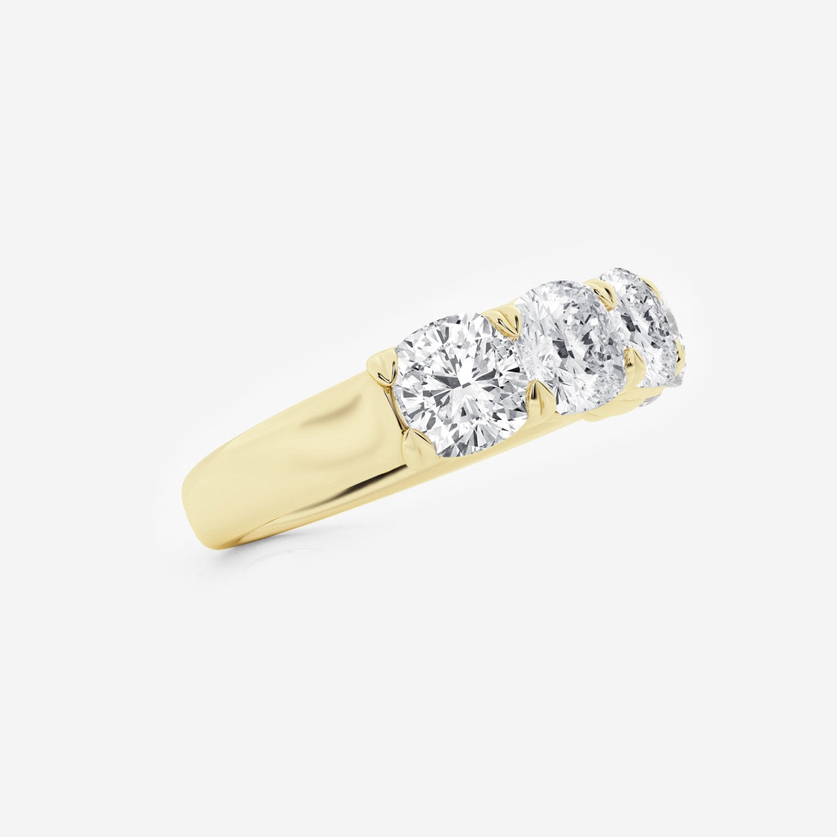 Evelyn - Elegant Five Stone Band Wedding Ring