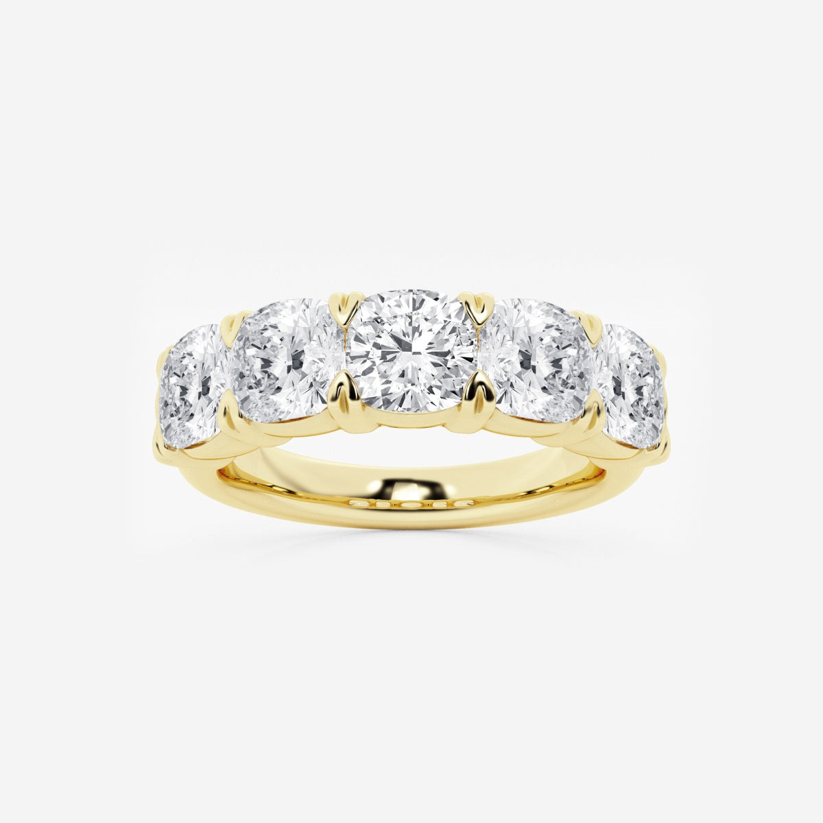 Evelyn - Elegant Five Stone Band Wedding Ring