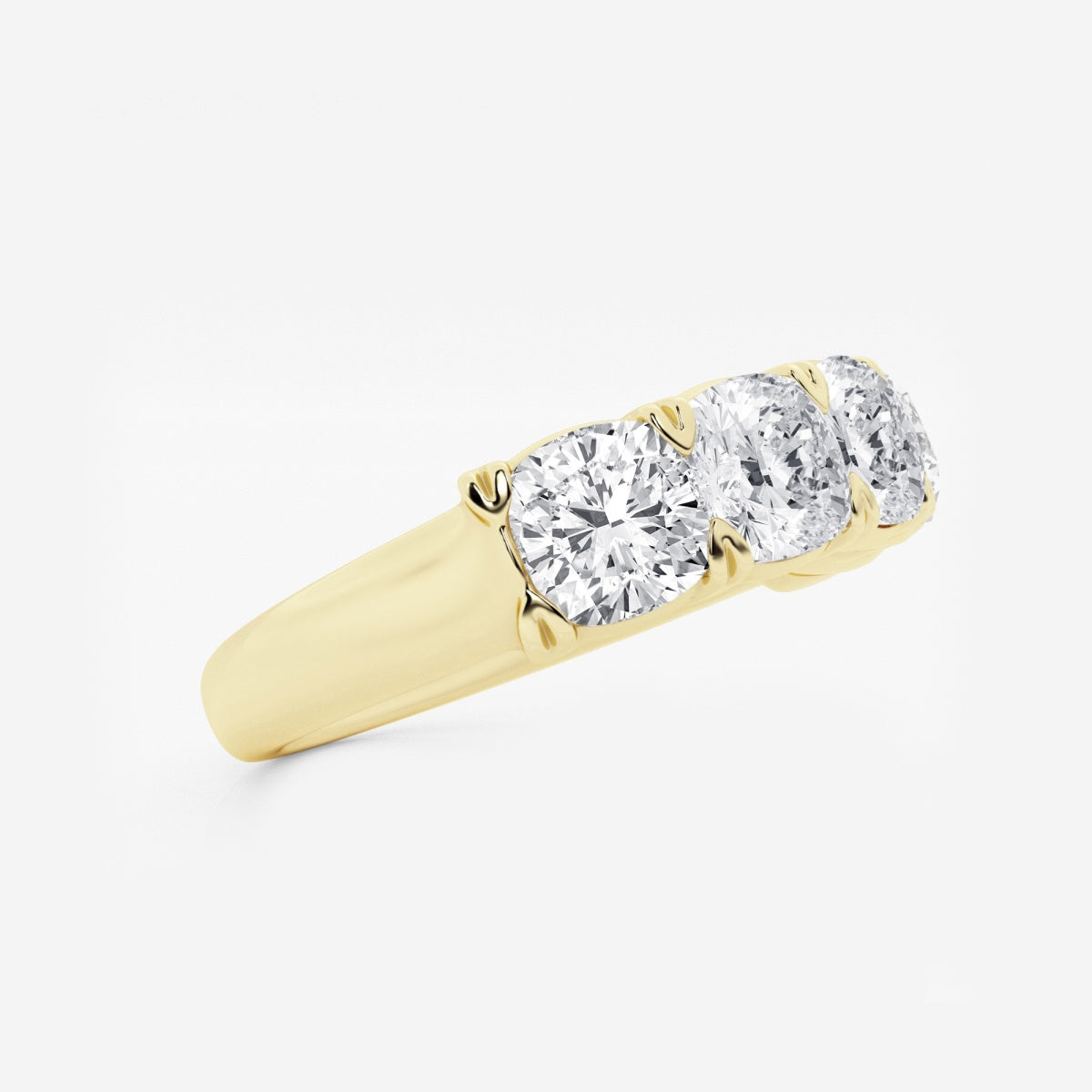 Evelyn - Elegant Five Stone Band Wedding Ring