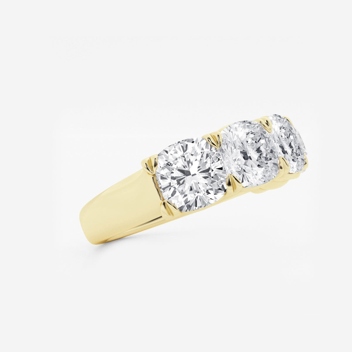 Evelyn - Elegant Five Stone Band Wedding Ring