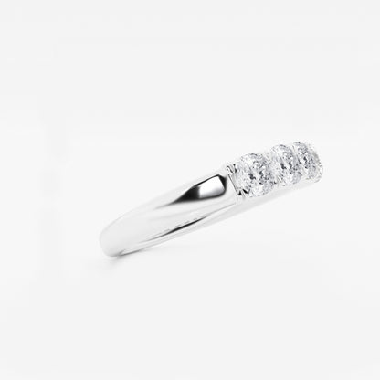 Evelyn - Elegant Five Stone Band Wedding Ring