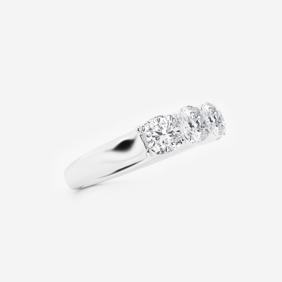 Evelyn - Elegant Five Stone Band Wedding Ring