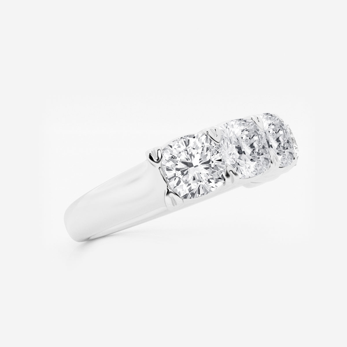 Evelyn - Elegant Five Stone Band Wedding Ring