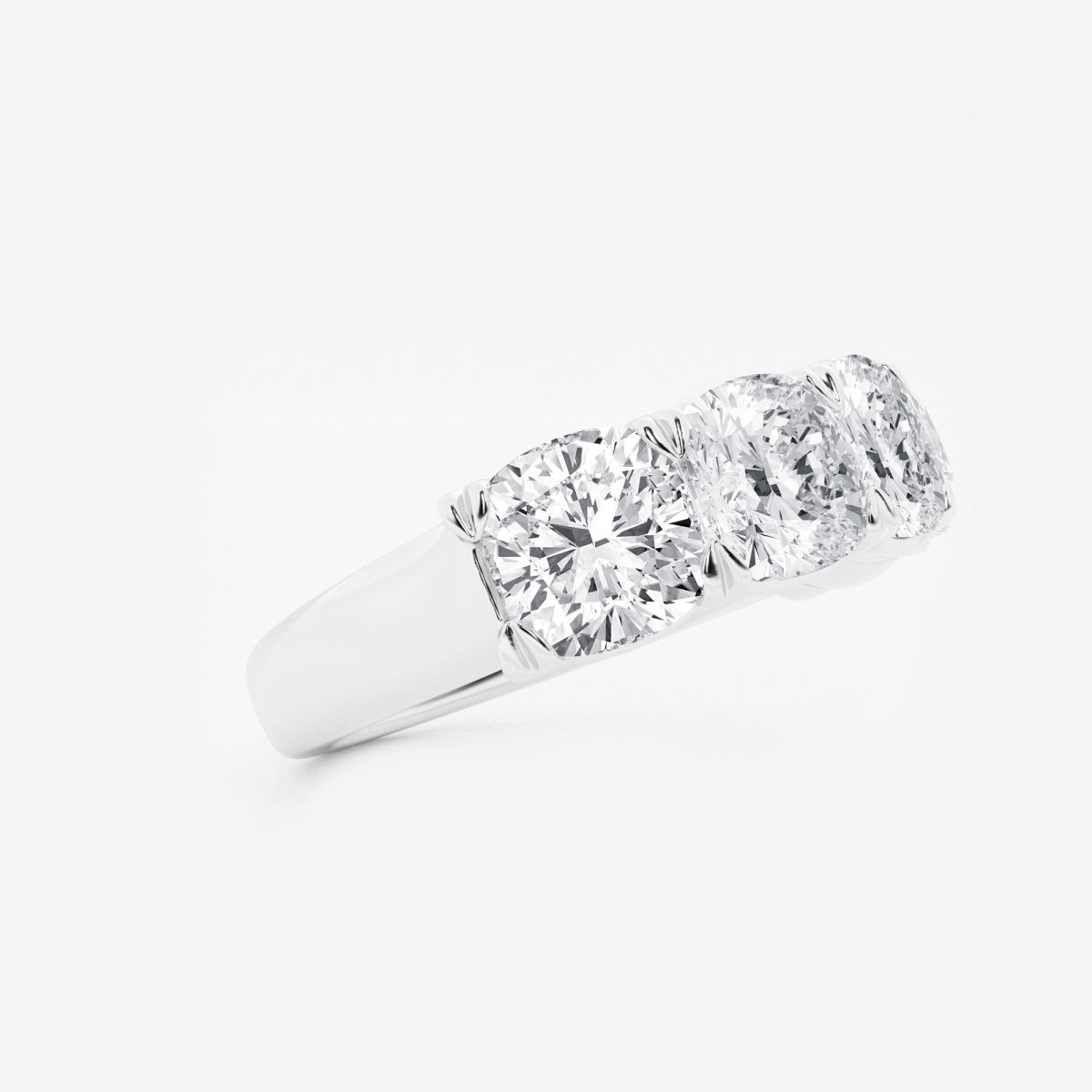 Evelyn - Elegant Five Stone Band Wedding Ring