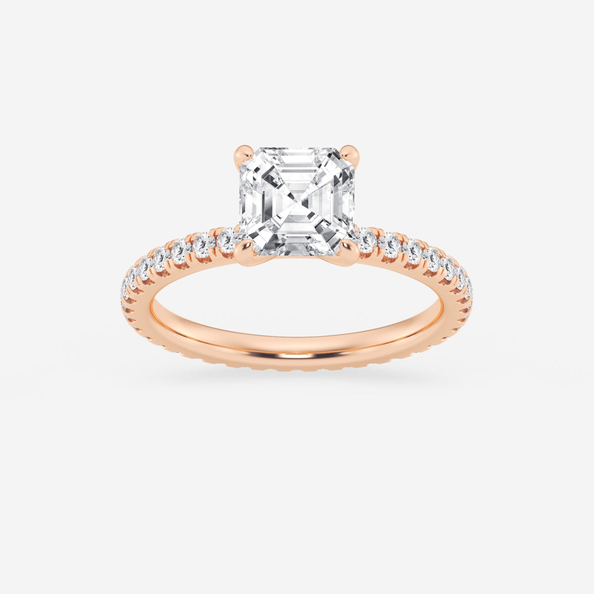 Evelyn - Eternity Side Stones Engagement Ring
