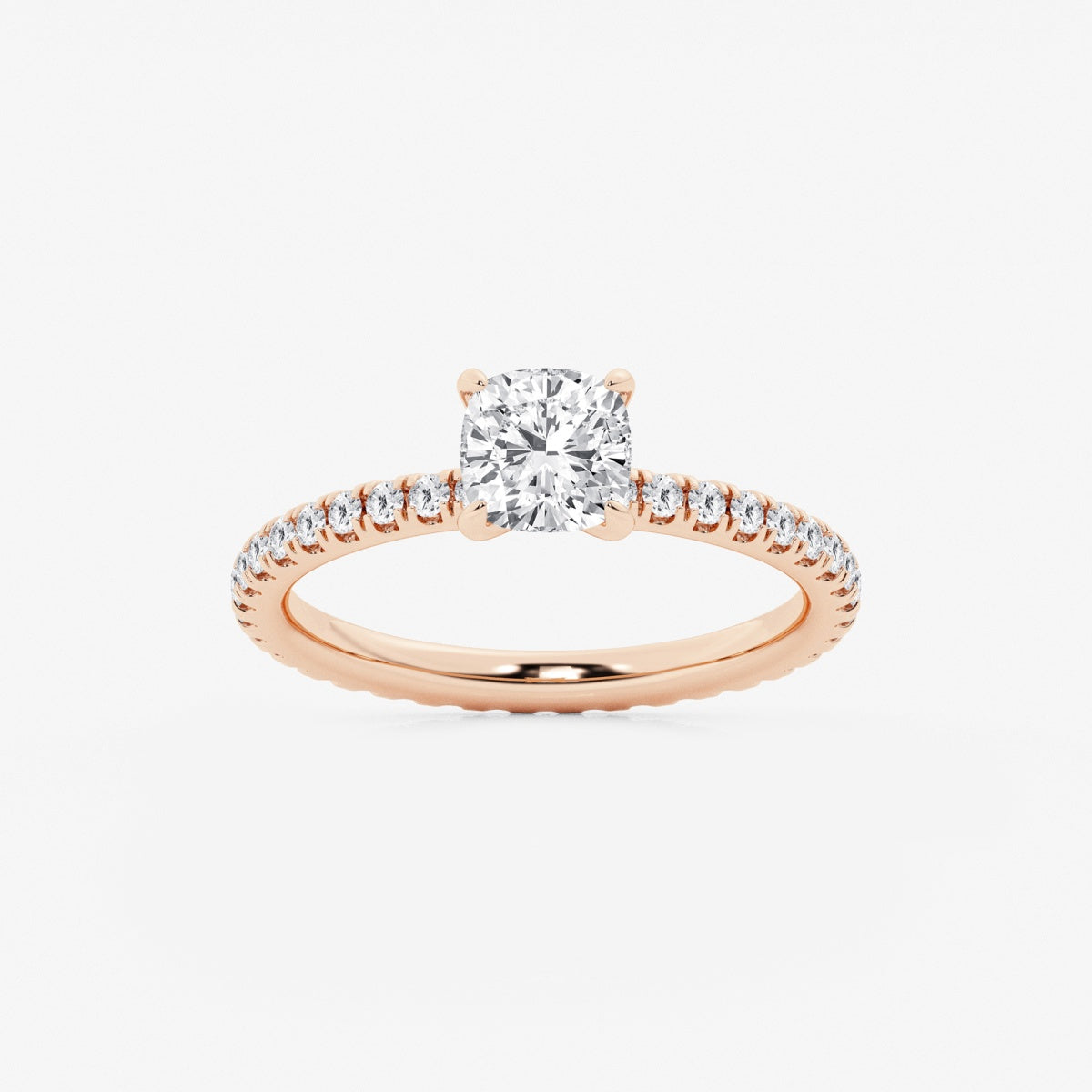 Evelyn - Eternity Side Stones Engagement Ring