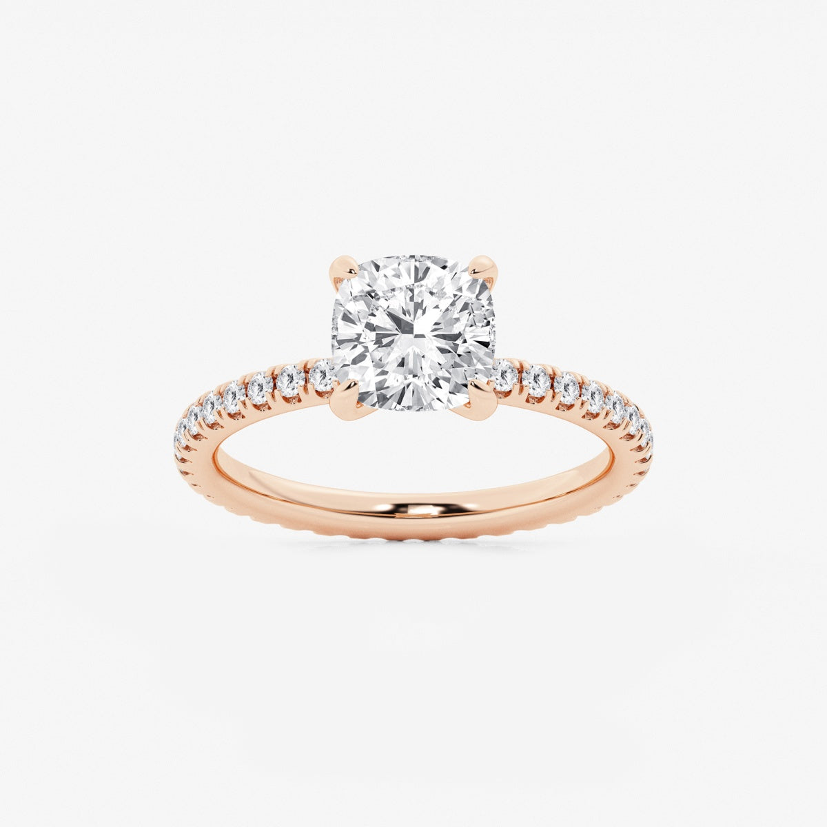 Evelyn - Eternity Side Stones Engagement Ring