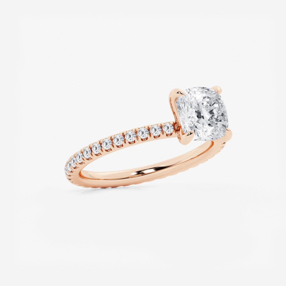 Evelyn - Eternity Side Stones Engagement Ring