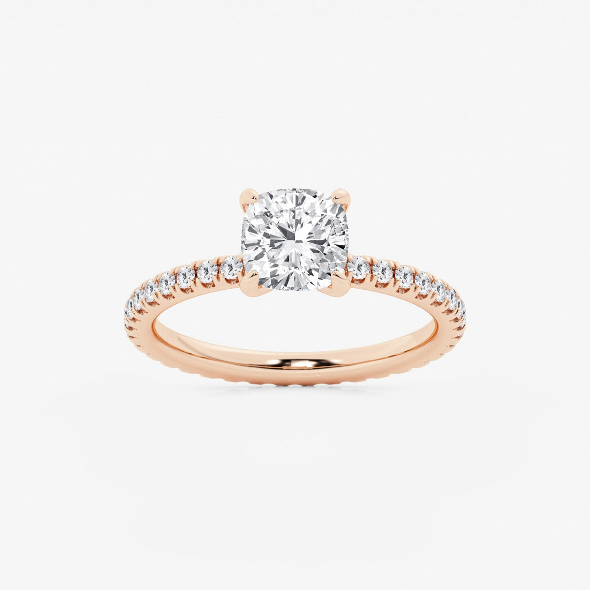 Evelyn - Eternity Side Stones Engagement Ring