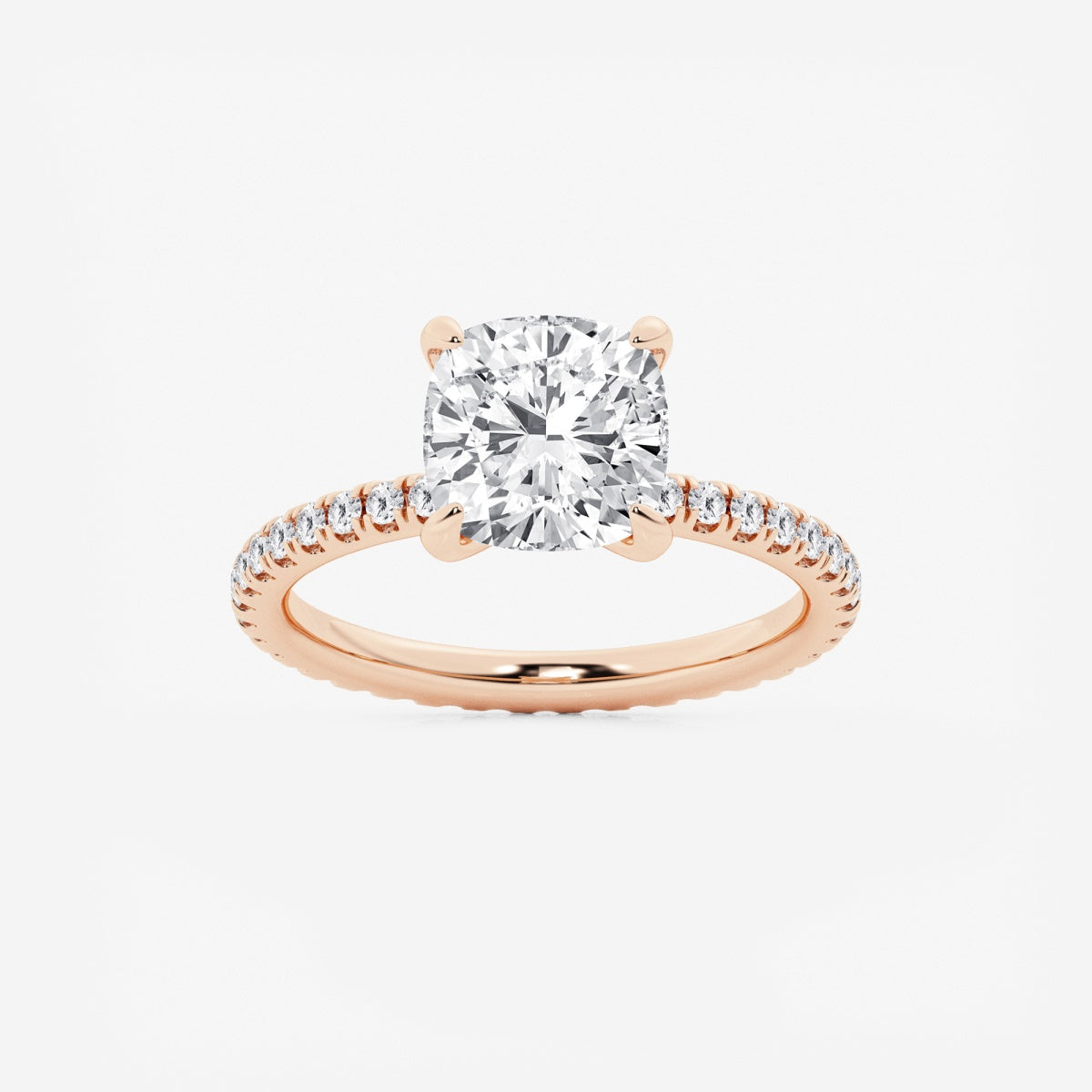 Evelyn - Eternity Side Stones Engagement Ring