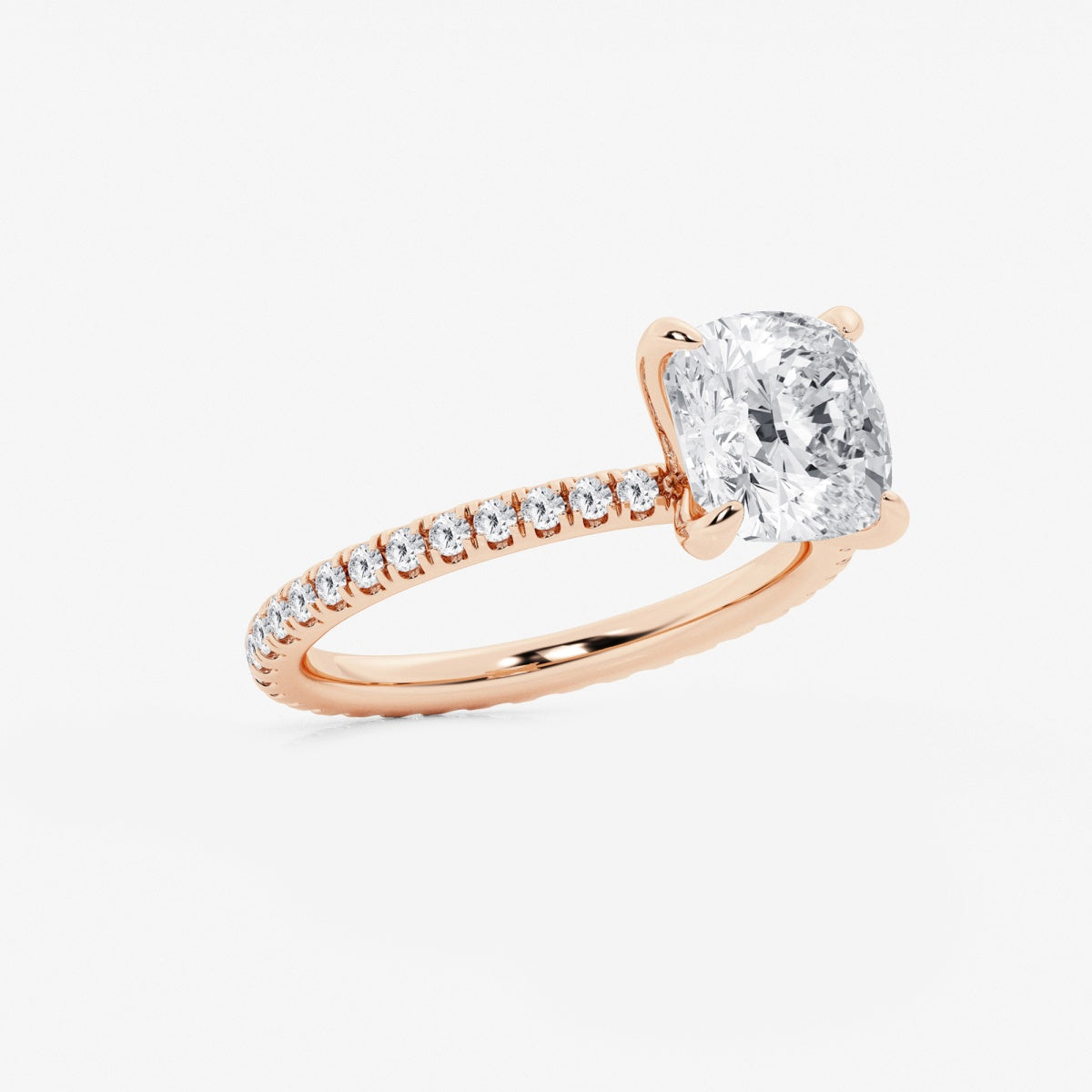 Evelyn - Eternity Side Stones Engagement Ring