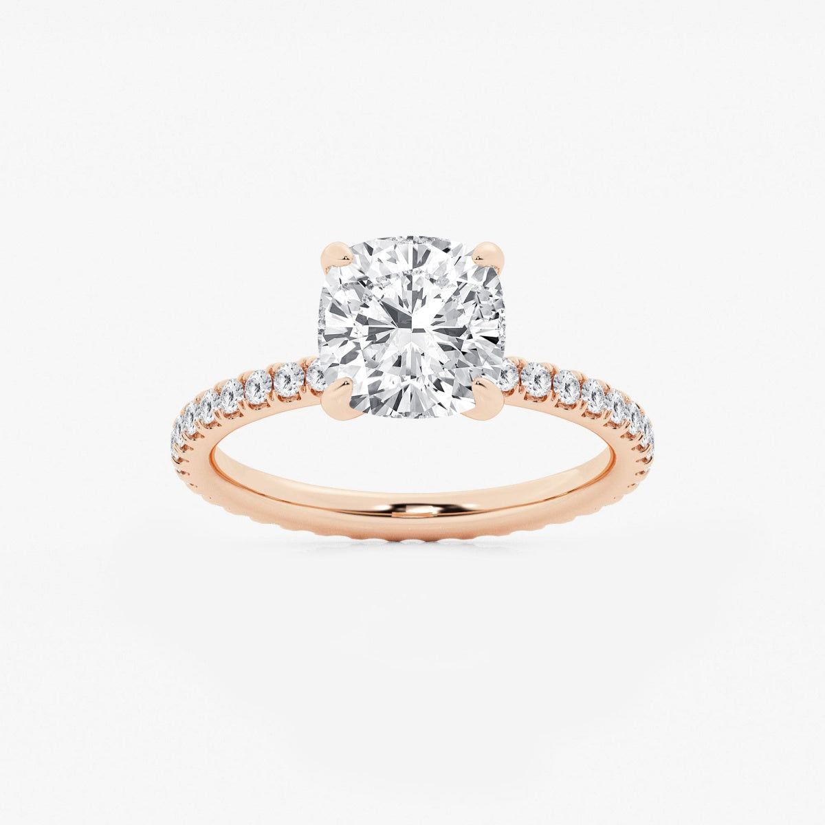 Evelyn - Eternity Side Stones Engagement Ring