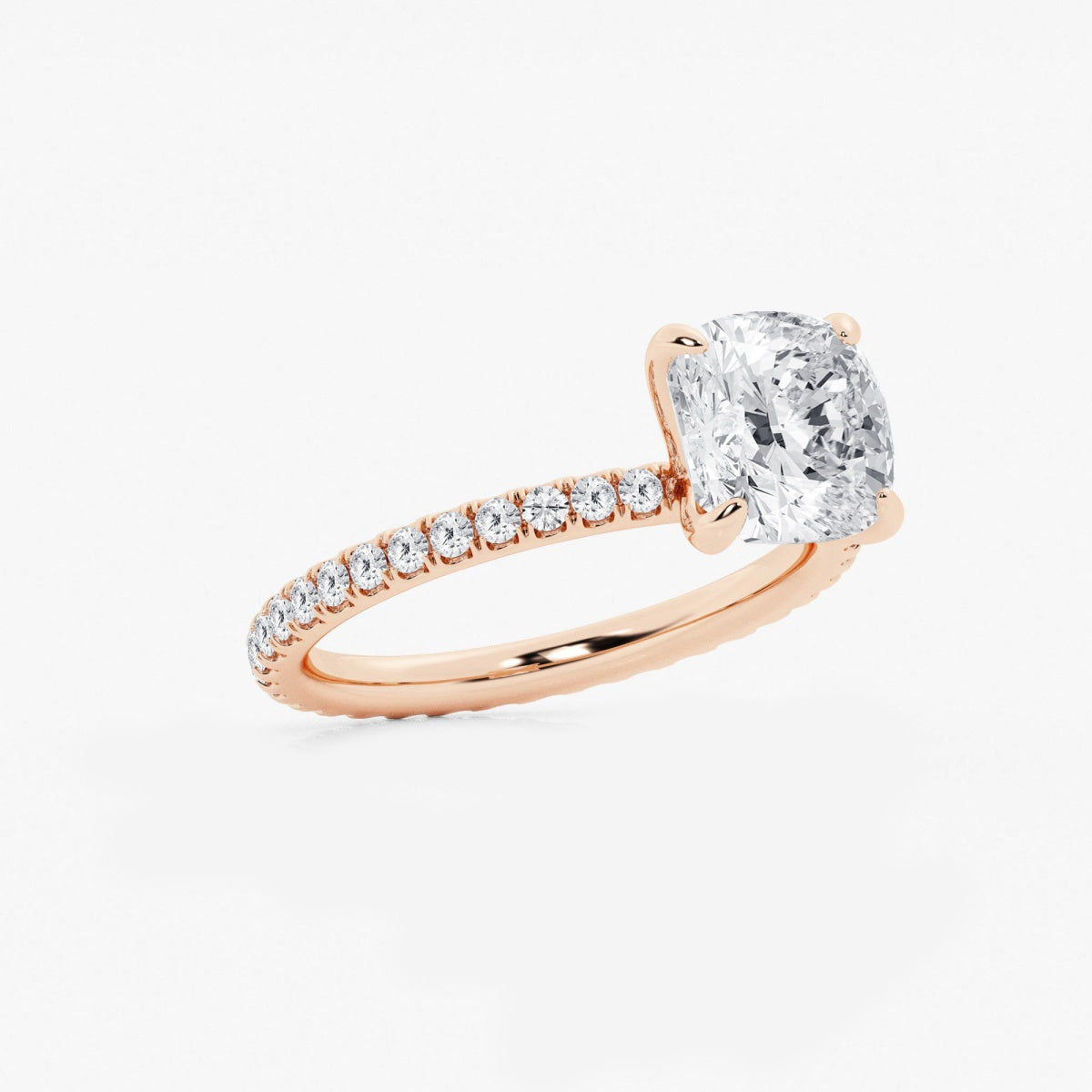 Evelyn - Eternity Side Stones Engagement Ring