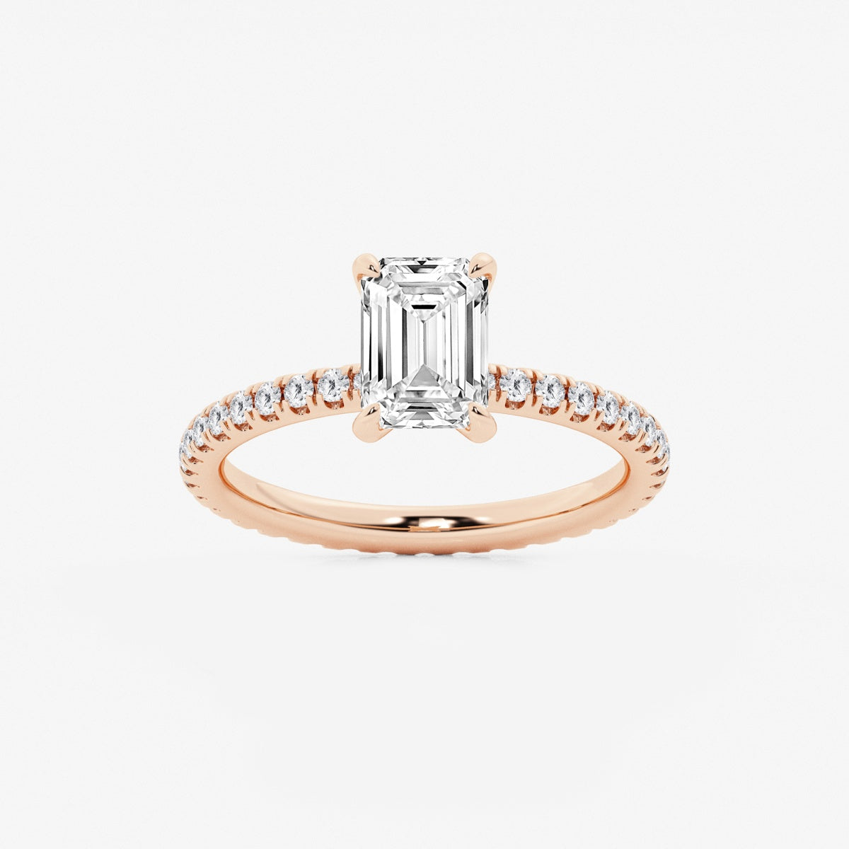 Evelyn - Eternity Side Stones Engagement Ring