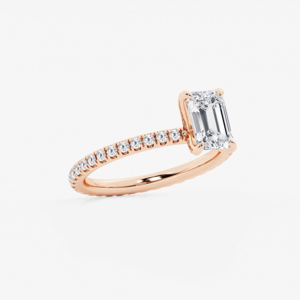 Evelyn - Eternity Side Stones Engagement Ring