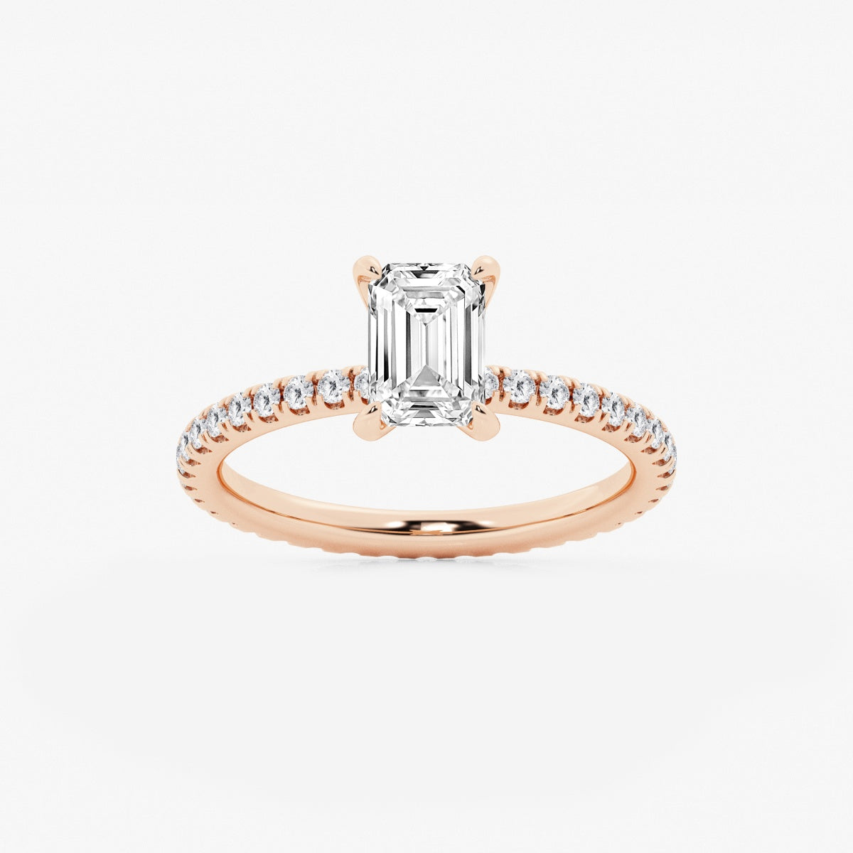 Evelyn - Eternity Side Stones Engagement Ring